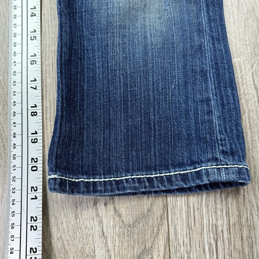 BKE Culture Capri Jeans Women 28 Distressed Bootcut Blue Denim - Picture 8 of 16